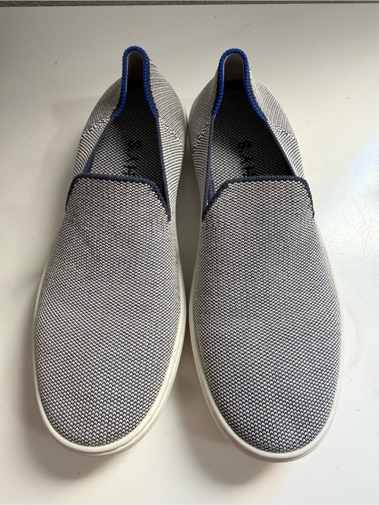 Rothy's Shoes - Rothy's sneakers women size 7 Slip-On Knit Sneakers - Gray with Blue Accent